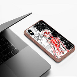 Чехол iPhone XS Max матовый Рей Аянами - dead inside mood, цвет: 3D-коричневый — фото 2