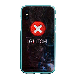 Чехол iPhone XS Max матовый GLITCH - Визуальная ошибка, цвет: 3D-мятный