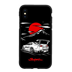 Чехол iPhone XS Max матовый Тойота супра - JDM Style, цвет: 3D-черный