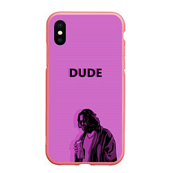 Чехол iPhone XS Max матовый Большой Лебовски DUDE, цвет: 3D-баблгам