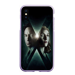 Чехол iPhone XS Max матовый X - Files, цвет: 3D-светло-сиреневый