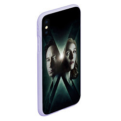 Чехол iPhone XS Max матовый X - Files, цвет: 3D-светло-сиреневый — фото 2