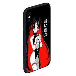 Чехол iPhone XS Max матовый Японская ведьма, цвет: 3D-черный — фото 2