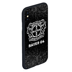 Чехол iPhone XS Max матовый Bayer 04 с потертостями на темном фоне, цвет: 3D-черный — фото 2