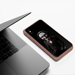 Чехол iPhone XS Max матовый Жуткий Билли, цвет: 3D-коричневый — фото 2