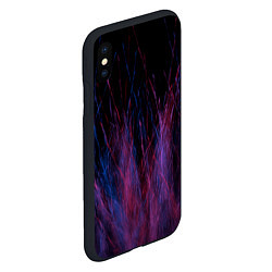 Чехол iPhone XS Max матовый Абстрактный мех, цвет: 3D-черный — фото 2