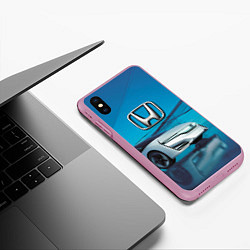 Чехол iPhone XS Max матовый Honda concept - Japan, цвет: 3D-розовый — фото 2