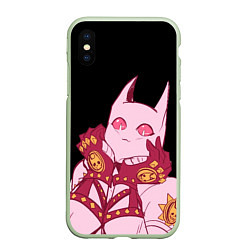 Чехол iPhone XS Max матовый Милый стенд Killer Queen - Jojo, цвет: 3D-салатовый