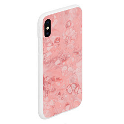 Чехол iPhone XS Max матовый Розовые волны, цвет: 3D-белый — фото 2