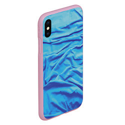 Чехол iPhone XS Max матовый Мятая ткань - fashion - wave, цвет: 3D-розовый — фото 2