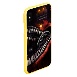 Чехол iPhone XS Max матовый Кошмарный Фокси, цвет: 3D-желтый — фото 2