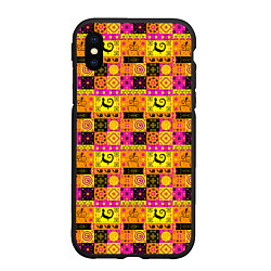 Чехол iPhone XS Max матовый Colored patterned ornament