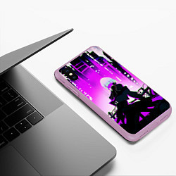 Чехол iPhone XS Max матовый Люси нетраннер - фиолетовый, цвет: 3D-сиреневый — фото 2