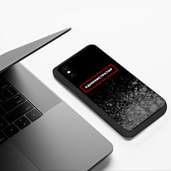 Чехол iPhone XS Max матовый Администратор - в красной рамке на темном, цвет: 3D-черный — фото 2