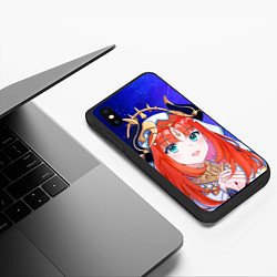 Чехол iPhone XS Max матовый Нилу Genshin Impact, цвет: 3D-черный — фото 2