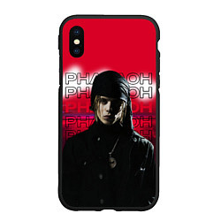 Чехол iPhone XS Max матовый Pharaoh Red Moon, цвет: 3D-черный