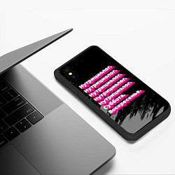 Чехол iPhone XS Max матовый Нутрициолог суббота воскресенье на темном фоне, цвет: 3D-черный — фото 2