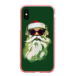 Чехол iPhone XS Max матовый Добрый Санта, цвет: 3D-баблгам