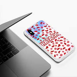 Чехол iPhone XS Max матовый Натали с любовью, цвет: 3D-белый — фото 2