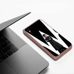 Чехол iPhone XS Max матовый Wednesday - значит W, цвет: 3D-коричневый — фото 2