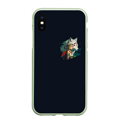 Чехол iPhone XS Max матовый Повелительница зверей и дочь волчицы, цвет: 3D-салатовый