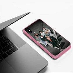 Чехол iPhone XS Max матовый Stray Kids Maxident harbor, цвет: 3D-малиновый — фото 2