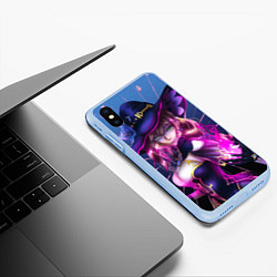 Чехол iPhone XS Max матовый Genshin Impact Лиза, цвет: 3D-голубой — фото 2