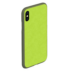 Чехол iPhone XS Max матовый Текстурированный ярко зеленый салатовый, цвет: 3D-темно-зеленый — фото 2