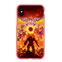 Чехол iPhone XS Max матовый Doom в аду, цвет: 3D-баблгам