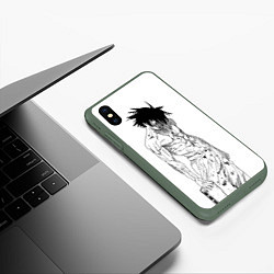 Чехол iPhone XS Max матовый Шун Урума, цвет: 3D-темно-зеленый — фото 2