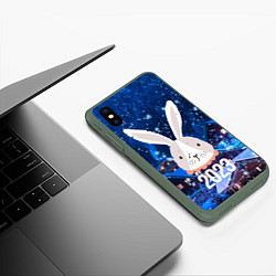 Чехол iPhone XS Max матовый 2023 крольчиха, цвет: 3D-темно-зеленый — фото 2