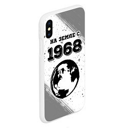 Чехол iPhone XS Max матовый На Земле с 1968: краска на светлом, цвет: 3D-белый — фото 2