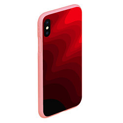 Чехол iPhone XS Max матовый Красный абстрактный фон волны, цвет: 3D-баблгам — фото 2