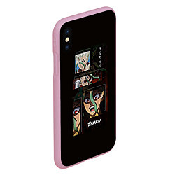 Чехол iPhone XS Max матовый Доктор Стоун аниме, цвет: 3D-розовый — фото 2