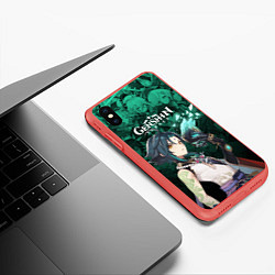 Чехол iPhone XS Max матовый Сяо - геншин импакт, цвет: 3D-красный — фото 2