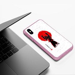 Чехол iPhone XS Max матовый Dragon Ball Сон Гоку, цвет: 3D-розовый — фото 2