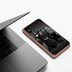 Чехол iPhone XS Max матовый Аддамс, семейный портрет, цвет: 3D-коричневый — фото 2