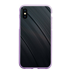 Чехол iPhone XS Max матовый Темная виниловая пластинка, цвет: 3D-сиреневый