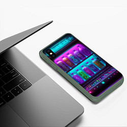 Чехол iPhone XS Max матовый Волшебный бар, цвет: 3D-темно-зеленый — фото 2
