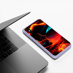 Чехол iPhone XS Max матовый Иное измерение, цвет: 3D-светло-сиреневый — фото 2