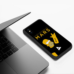 Чехол iPhone XS Max матовый 30 Seconds to Mars Гомер Симпсон рокер, цвет: 3D-черный — фото 2