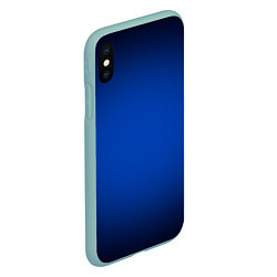 Чехол iPhone XS Max матовый Кобальтовый градиент, цвет: 3D-мятный — фото 2