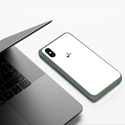 Чехол iPhone XS Max матовый Футболка Cooltik, цвет: 3D-темно-зеленый — фото 2