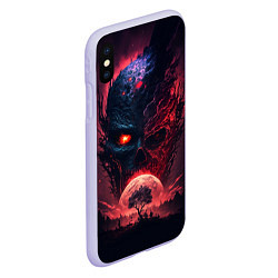 Чехол iPhone XS Max матовый Планета демонов, цвет: 3D-светло-сиреневый — фото 2