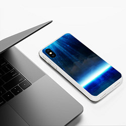 Чехол iPhone XS Max матовый Звездопад в океане, цвет: 3D-белый — фото 2