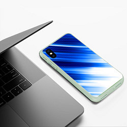 Чехол iPhone XS Max матовый Blue Breeze, цвет: 3D-салатовый — фото 2