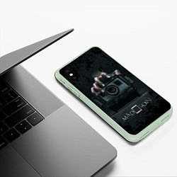 Чехол iPhone XS Max матовый MADiSON, цвет: 3D-салатовый — фото 2