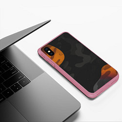 Чехол iPhone XS Max матовый Необычный камуфляж, цвет: 3D-малиновый — фото 2