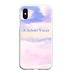 Чехол iPhone XS Max матовый A Silent Voice sky clouds