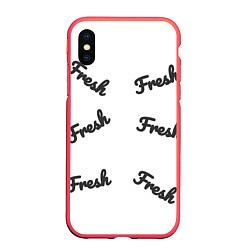 Чехол iPhone XS Max матовый Fresh, цвет: 3D-красный